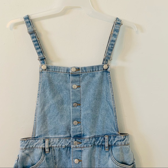 PacSun Denim Button Down Jean Overall Mini Dress L - Picture 4 of 8